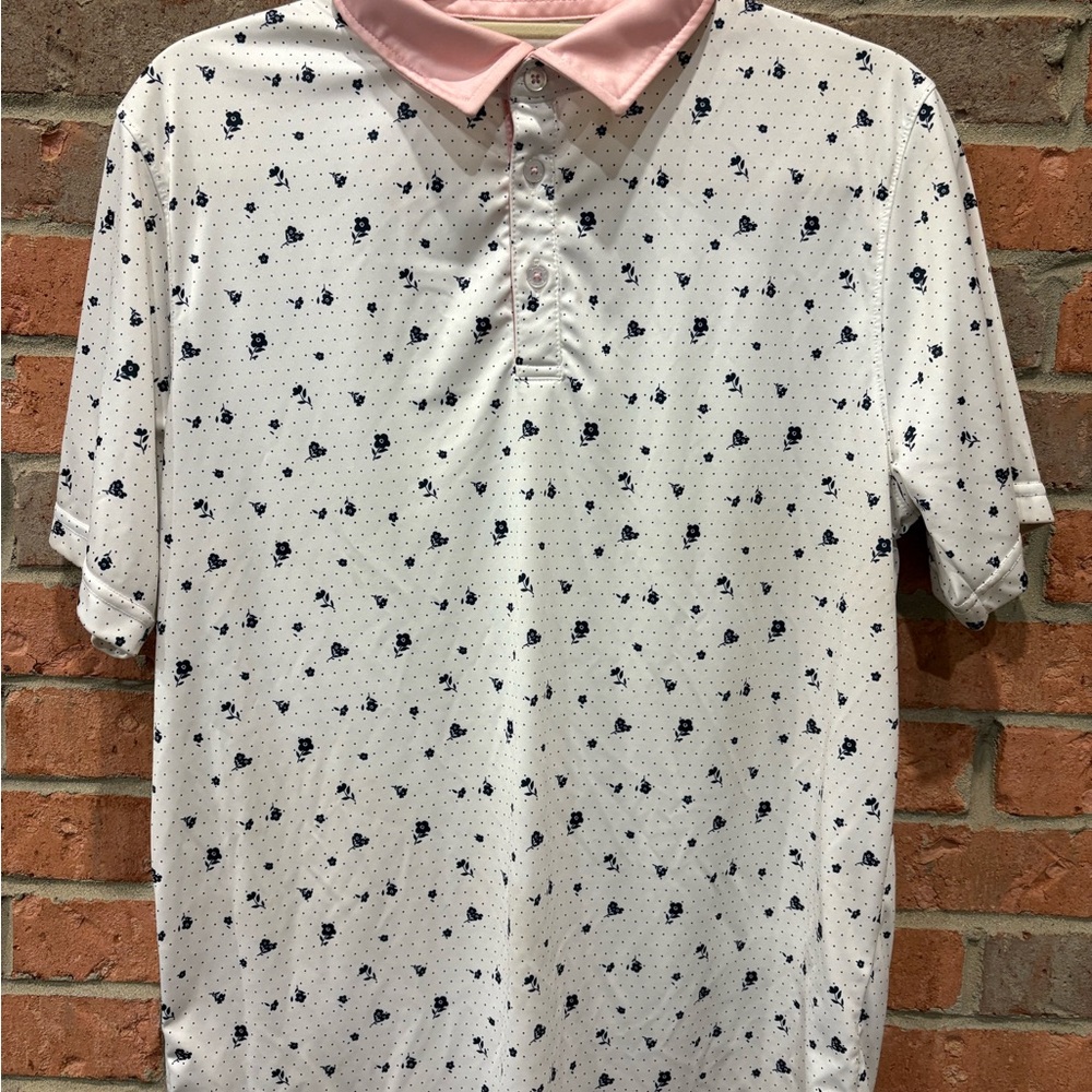 Swannies Golf Polo Flower Print Medium
